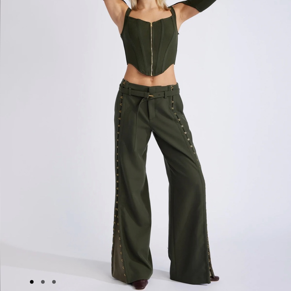 BRAND NEW DION LEE oversized hook and eye trousers